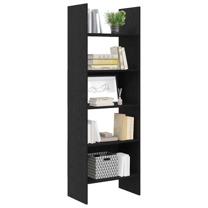 Bokhylla Svart Ek 60 x 35 x 180 cm