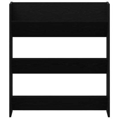 Skoställ Svart Ek med hylla Väggmonterad