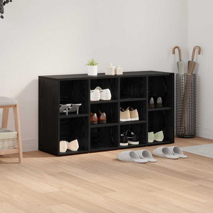 Skoställ Svart Ek Skobänk med hylla 103 x 30 x 54,5 cm