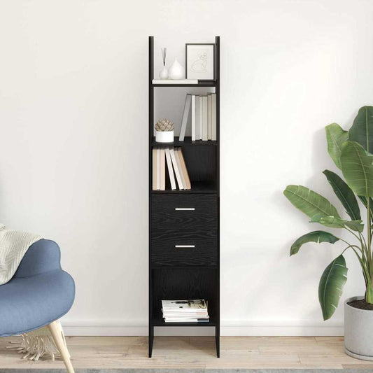 Bokhylla Svart Ek 40 x 35 x 180 cm