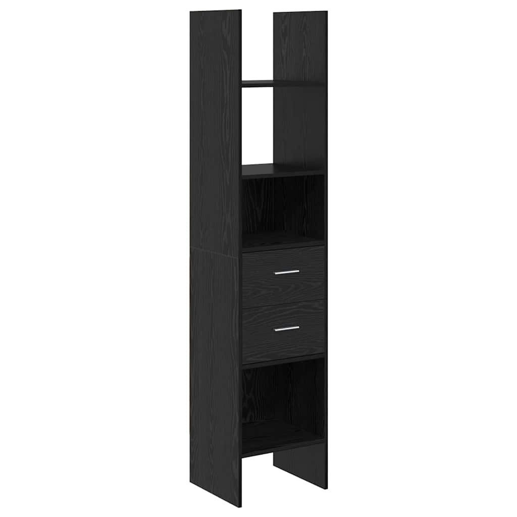 Bokhylla Svart Ek 40 x 35 x 180 cm