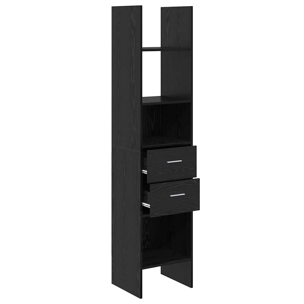 Bokhylla Svart Ek 40 x 35 x 180 cm