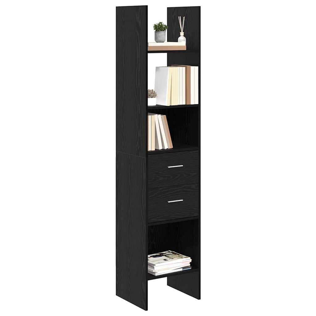 Bokhylla Svart Ek 40 x 35 x 180 cm
