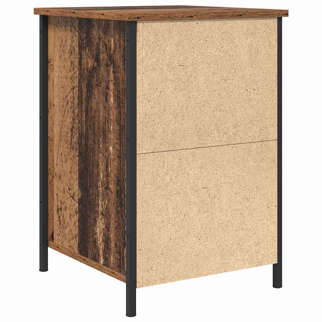 Nattduksbord 2 pcs Gammalt trä 40 x 42 x 60 cm Konstruerat trä
