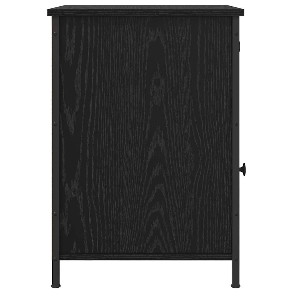 Nattduksbord 2 pcs Svart Ek 40 x 42 x 60 cm Konstruerat trä