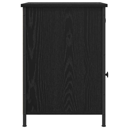 Nattduksbord 2 pcs Svart Ek 40 x 42 x 60 cm Konstruerat trä