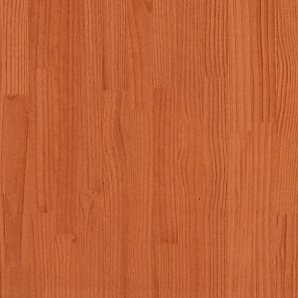 Förvaringsbänk med hylla Vaxbrun 110 x 38 x 45,5 cm Massiv furu
