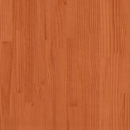Förvaringsbänk med hylla Vaxbrun 110 x 38 x 45,5 cm Massiv furu