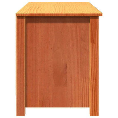 Förvaringsbänk med hylla Vaxbrun 110 x 38 x 45,5 cm Massiv furu