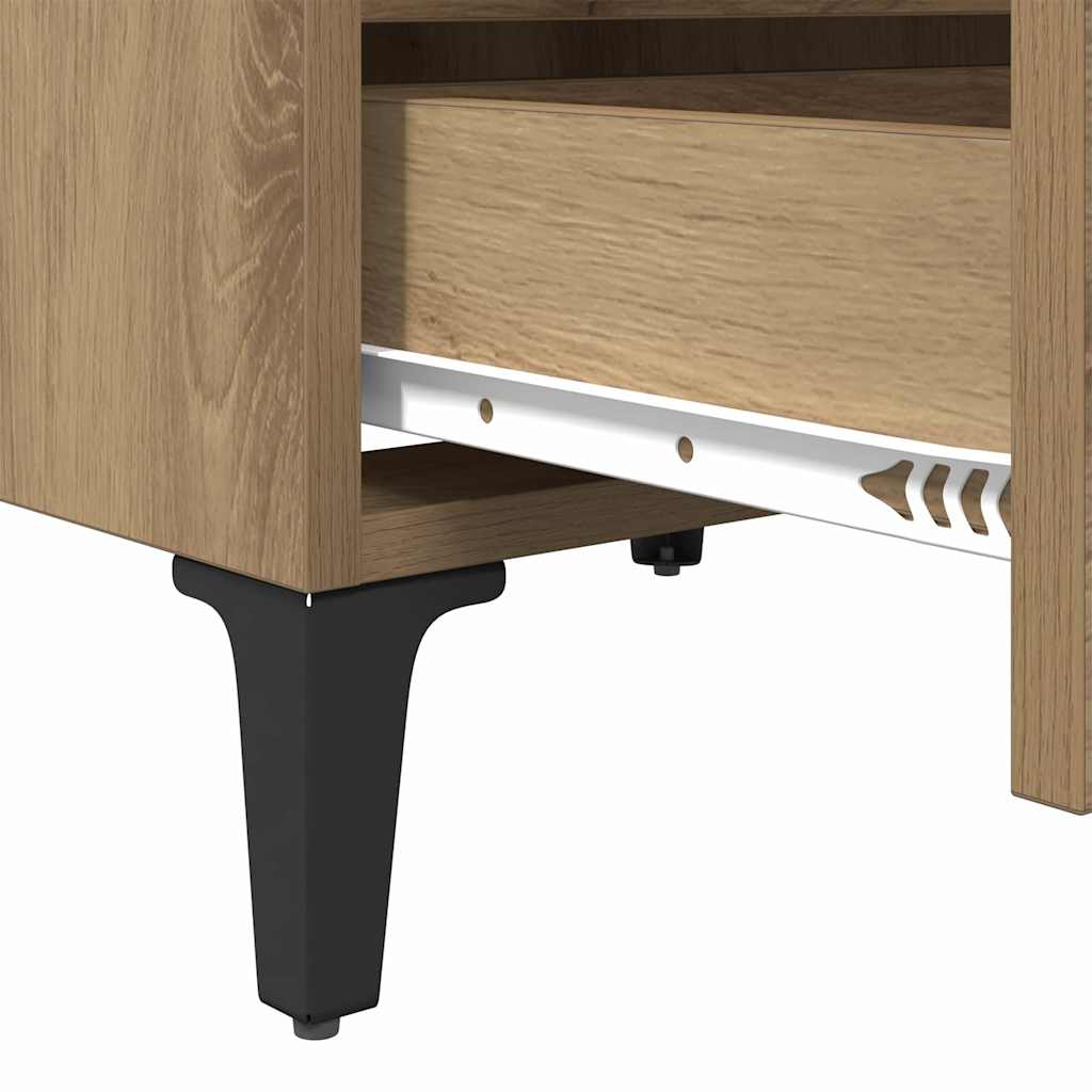 Nattduksbord 2 pcs artisan ek 40 x 35 x 50 cm Konstruerat trä