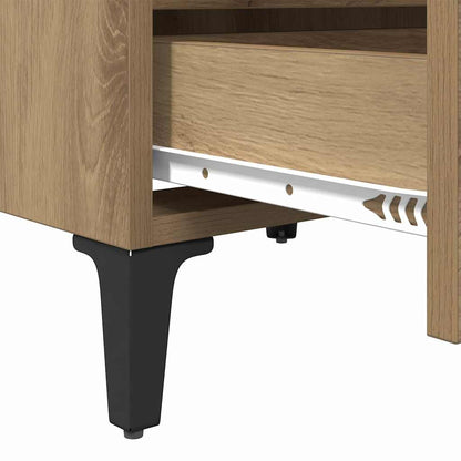 Nattduksbord 2 pcs artisan ek 40 x 35 x 50 cm Konstruerat trä