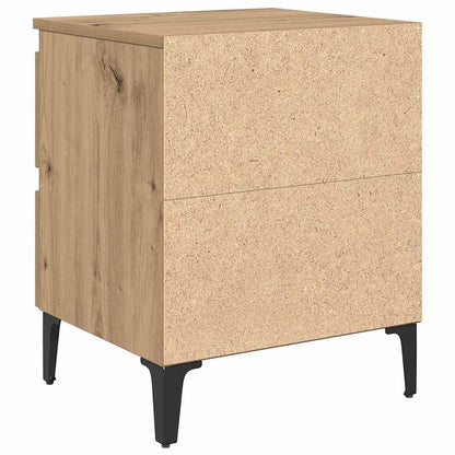 Nattduksbord 2 pcs artisan ek 40 x 35 x 50 cm Konstruerat trä