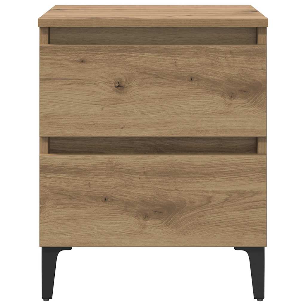Nattduksbord 2 pcs artisan ek 40 x 35 x 50 cm Konstruerat trä