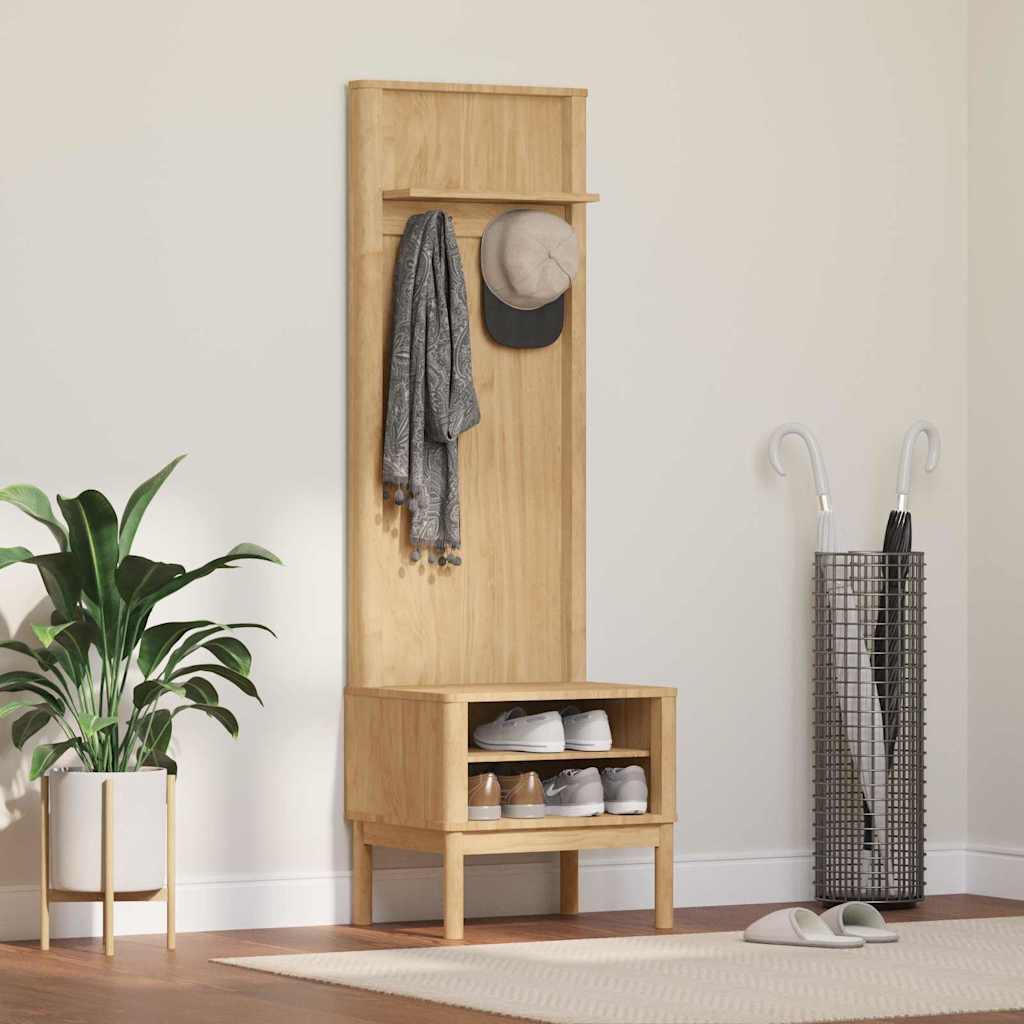Hallmöbel FLORO Vaxbrun 50 x 40 x 158 cm Massiv furu