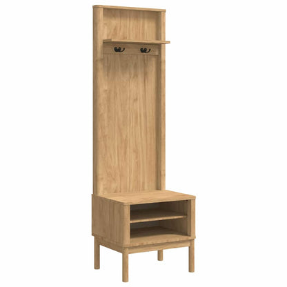 Hallmöbel FLORO Vaxbrun 50 x 40 x 158 cm Massiv furu