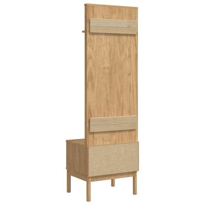 Hallmöbel FLORO Vaxbrun 50 x 40 x 158 cm Massiv furu