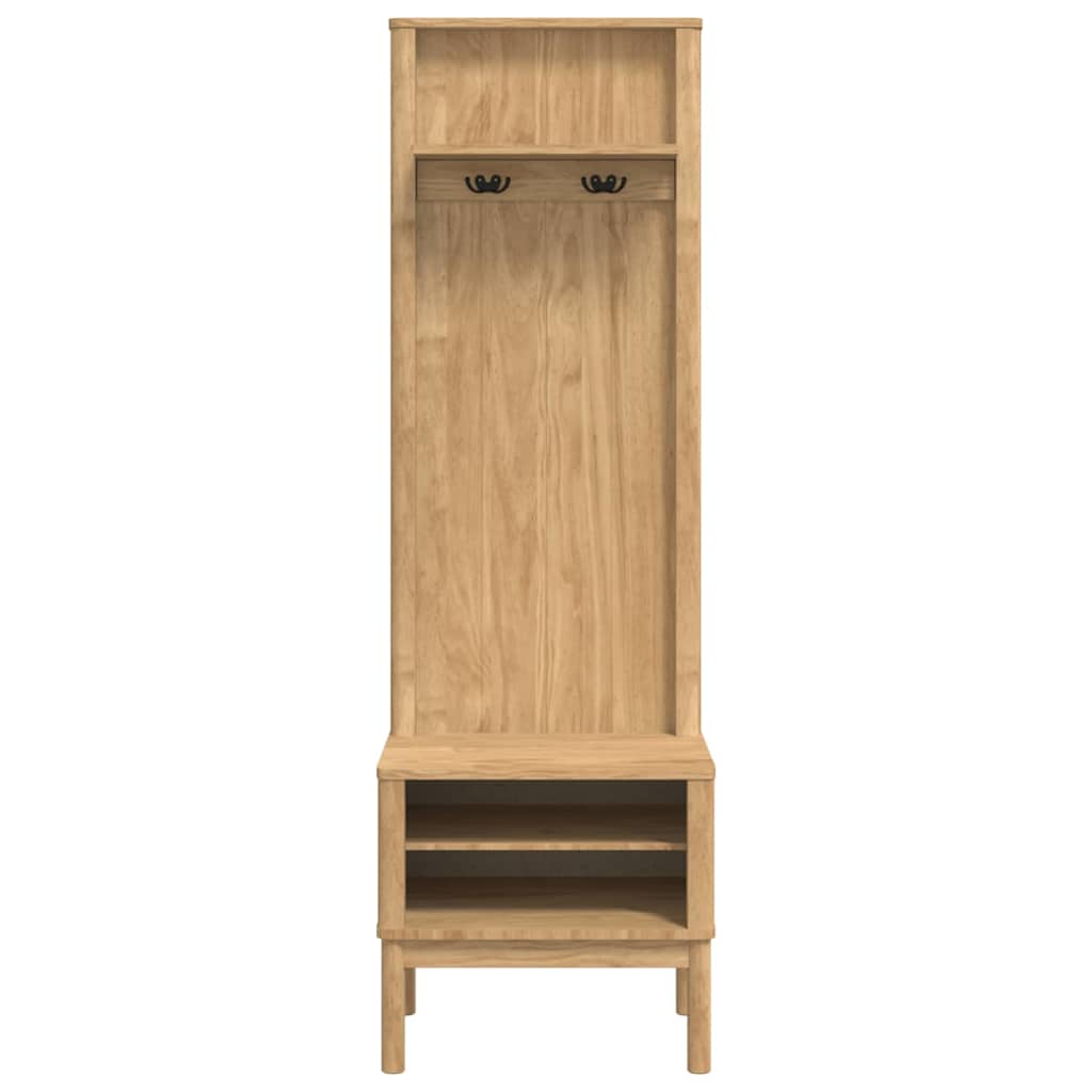 Hallmöbel FLORO Vaxbrun 50 x 40 x 158 cm Massiv furu