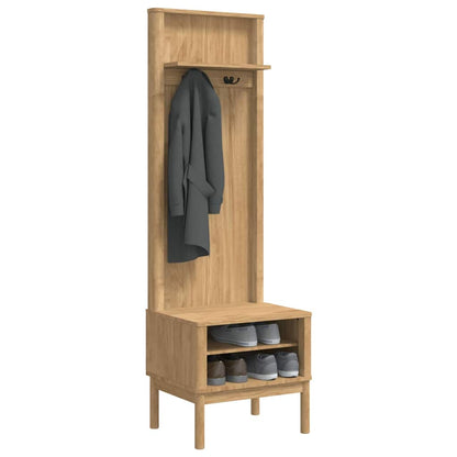 Hallmöbel FLORO Vaxbrun 50 x 40 x 158 cm Massiv furu