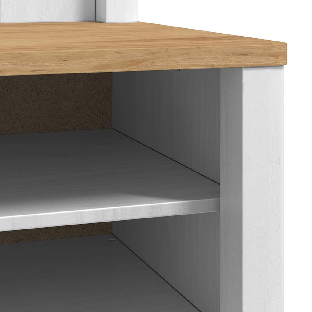 Hallmöbel med hylla FLORO Vit 50 x 40 x 158 cm Massiv furu