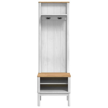 Hallmöbel med hylla FLORO Vit 50 x 40 x 158 cm Massiv furu