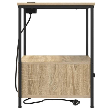 Nattduksbord 2 pcs Sonoma-ek 42 x 41 x 56 cm Konstruerat trä