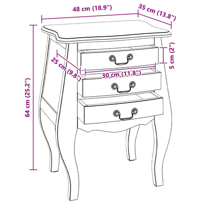 Förvaringskista 48 x 35 x 64 cm Massivt mahognyträ