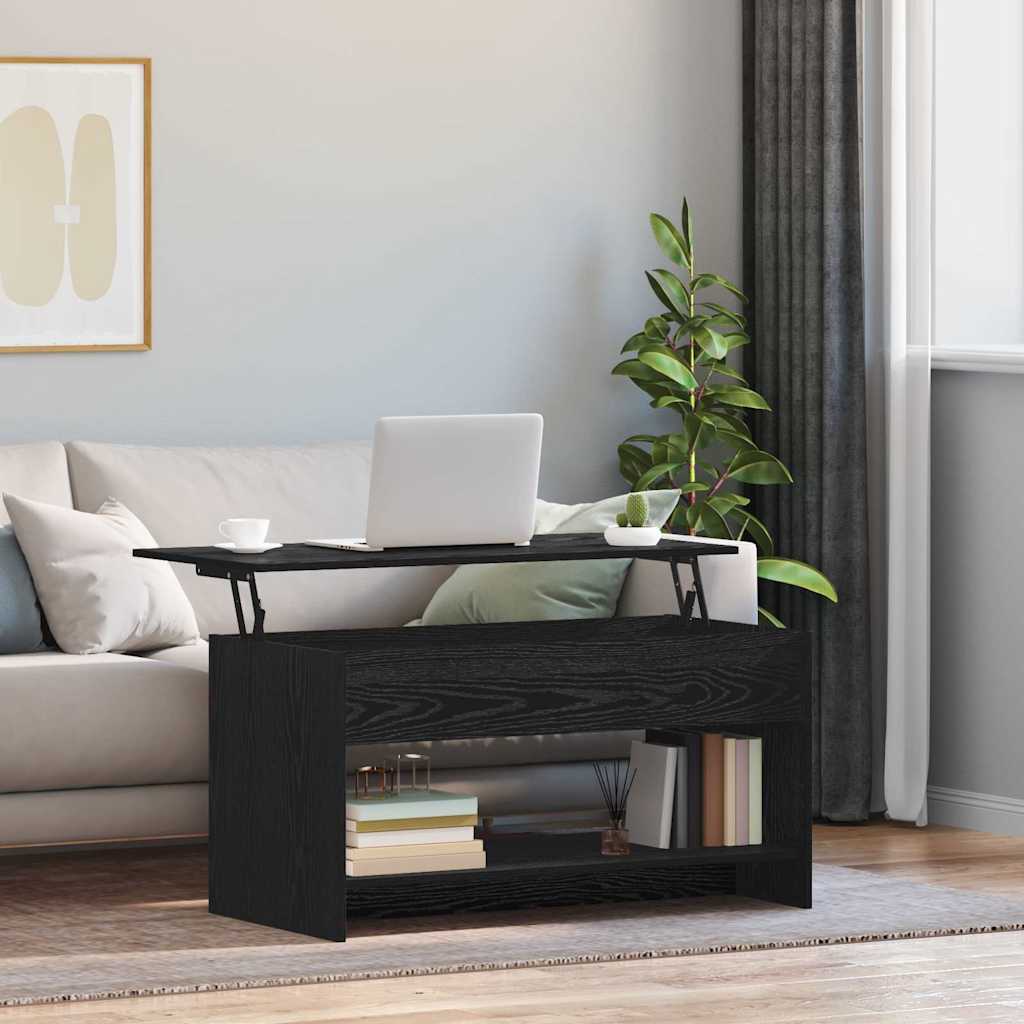 Soffbord Svart Ek 80 x 50,5 x 41,5 cm