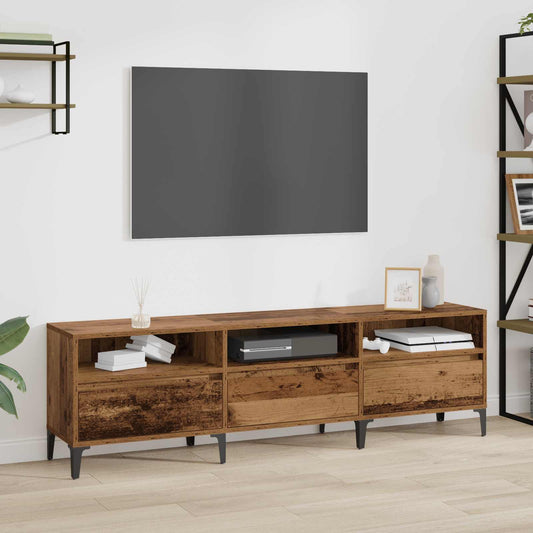 TV-skåp Gammalt trä 150 x 30 x 45 cm Konstruerat trä och järn