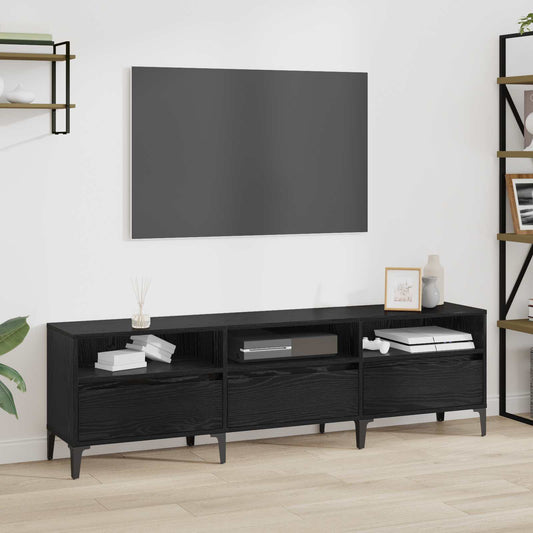 TV-skåp Svart Ek 150 x 30 x 45 cm Konstruerat trä och järn