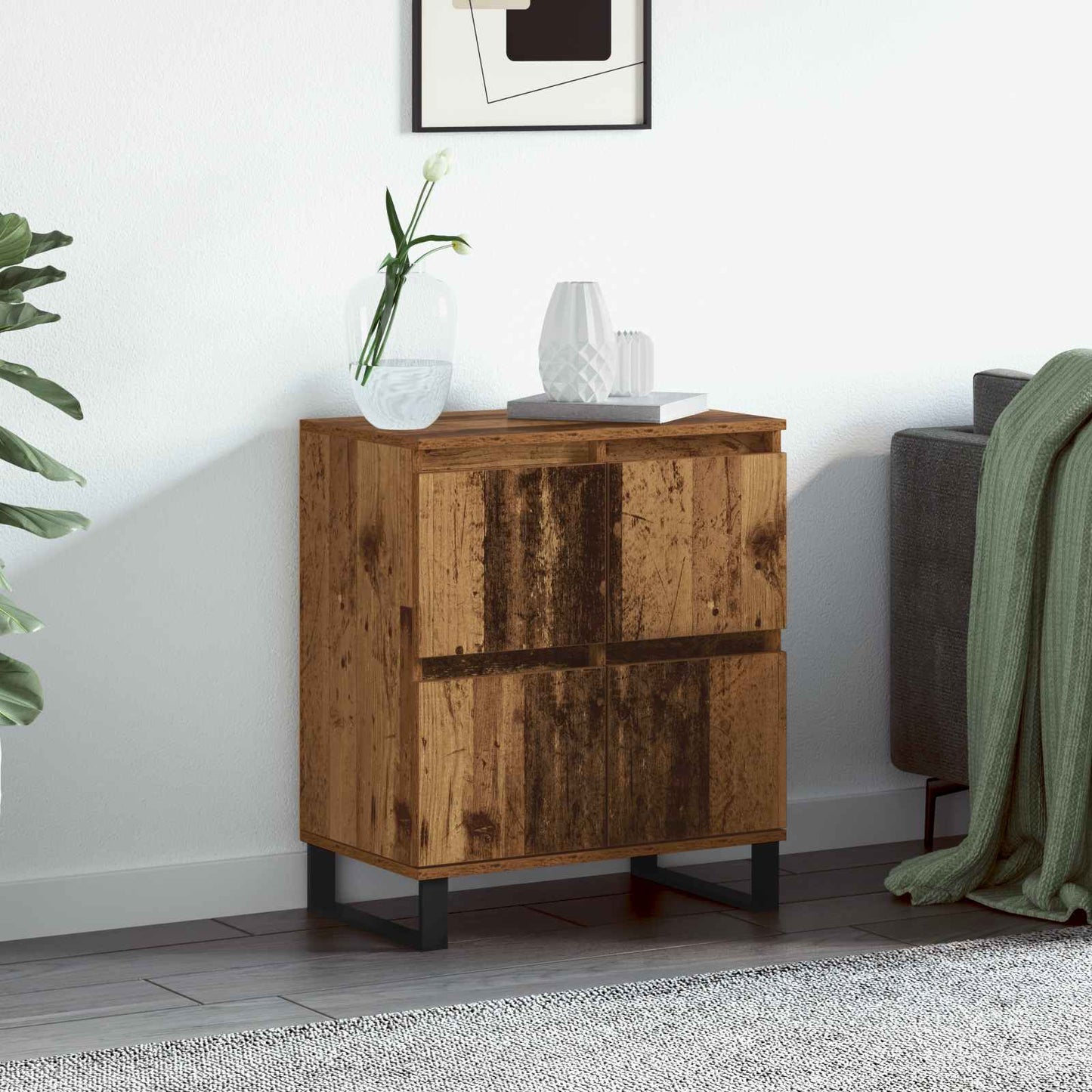 Sideboard Gammalt trä 60 x 35 x 70 cm