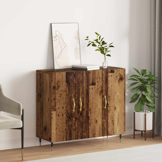 Sideboard Gammalt trä 90 x 34 x 80 cm Konstruerat trä
