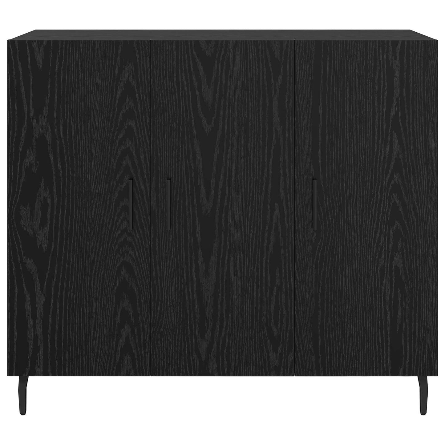 Sideboard Svart Ek 90 x 34 x 80 cm Konstruerat trä