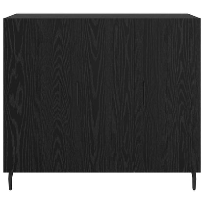 Sideboard Svart Ek 90 x 34 x 80 cm Konstruerat trä