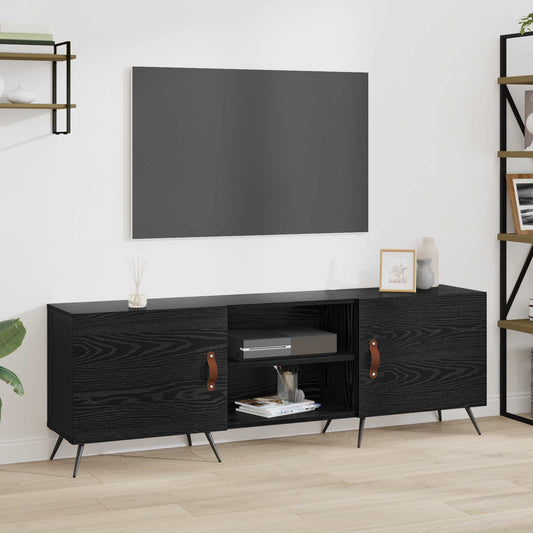 TV-skåp Svart ek 150 x 30 x 50 cm Konstruerat trä