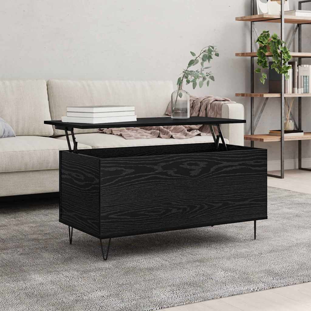 Soffbord Svart Ek 90 x 44.5 x 45 cm