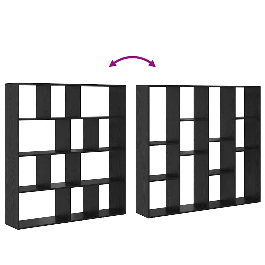 Bokhylla Svart Ek 132 x 29 x 141.5 cm