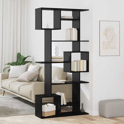 Bokhylla Svart Ek 92 x 29 x 188 cm