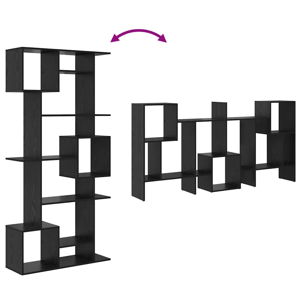 Bokhylla Svart Ek 92 x 29 x 188 cm