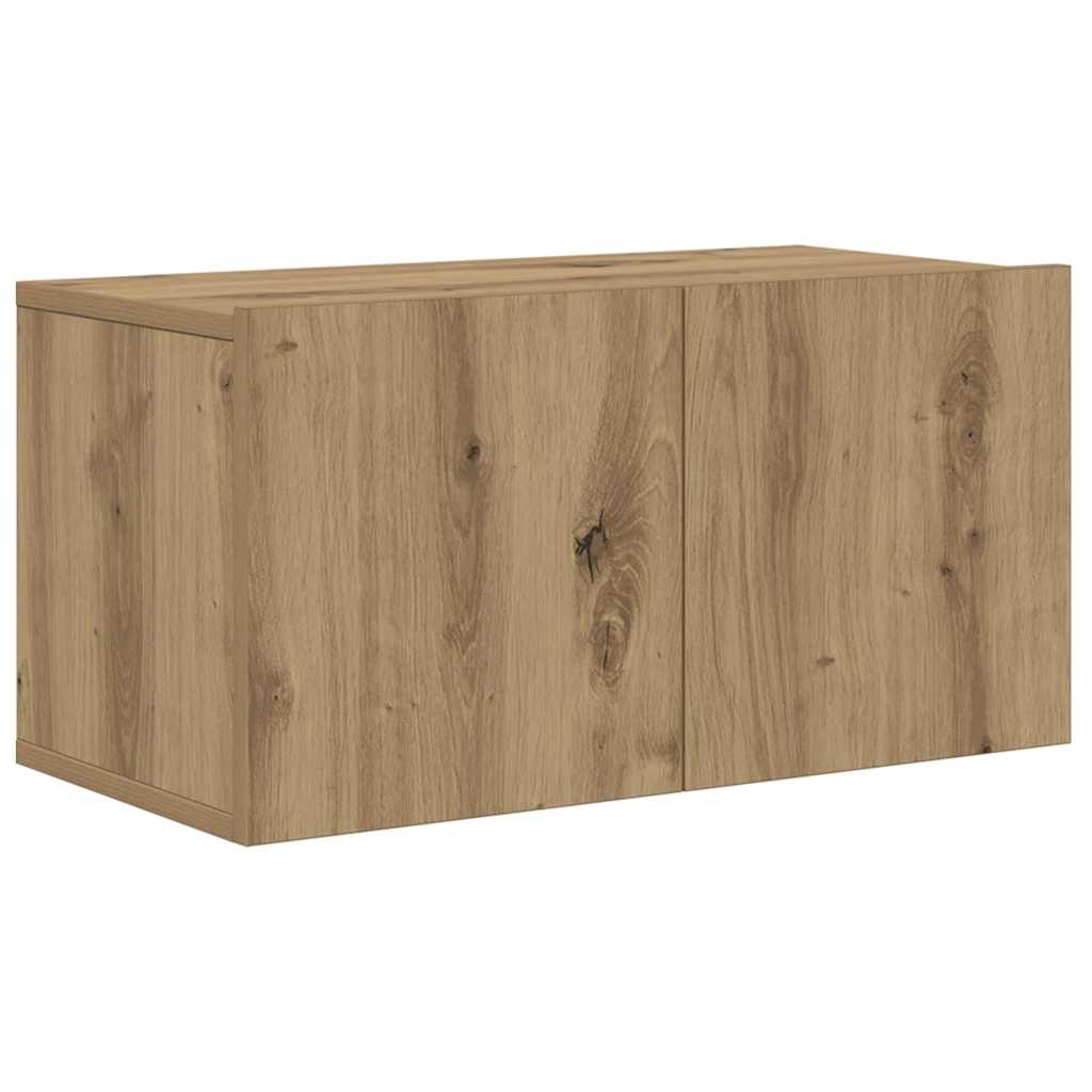 TV-bänkset Väggmonterad 6 pcs Artisan Ek Konstruerat trä