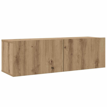 Vägg TV Skåp Väggmonterad 4 pcs Artisan Ek Konstruerat trä