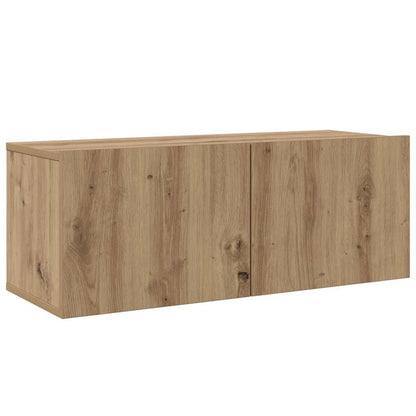 TV-bänkset med låda 4 pcs Artisan Ek Konstruerat trä