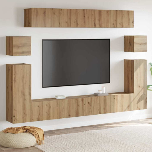 TV Enheter Väggmonterad 4 pcs Artisan Ek Konstruerat trä