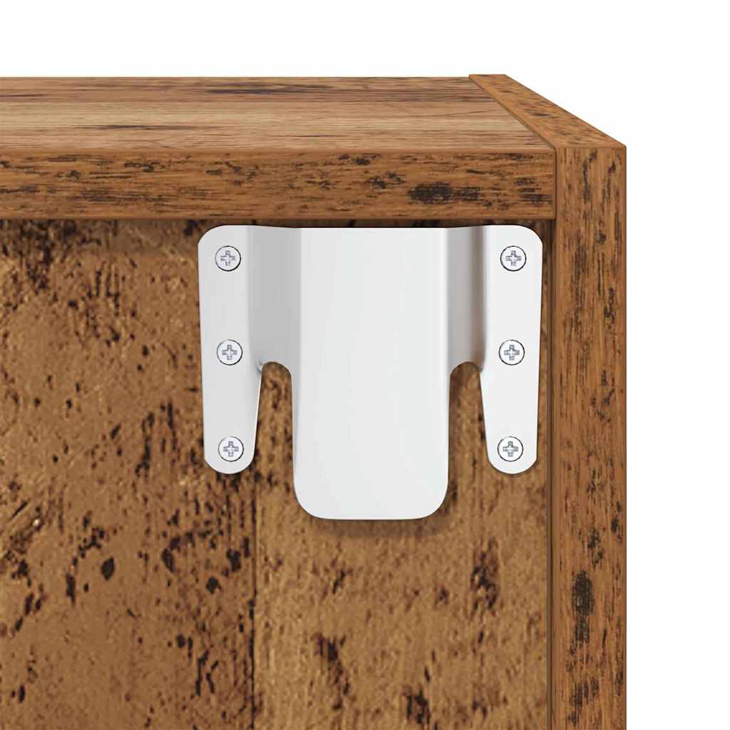 TV-bänkset 4 pcs Gammalt trä 37 x 37 x 72 cm Konstruerat trä