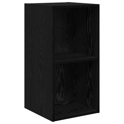 TV-bänkset 4 pcs Svart Ek 37 x 37 x 72 cm Konstruerat trä