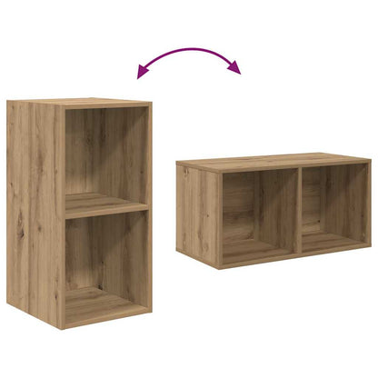 TV-bänkset 4 pcs Artisan Ek 37 x 37 x 72 cm Konstruerat trä