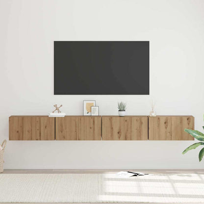 TV-bänkset 4 pcs Artisan Ek 60 x 30 x 30 cm Konstruerat trä