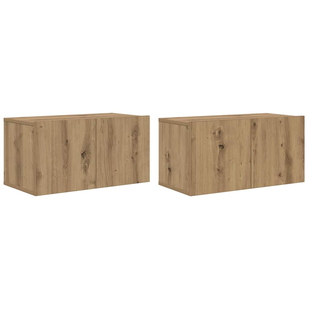 TV-bänkset 4 pcs Artisan Ek 60 x 30 x 30 cm Konstruerat trä