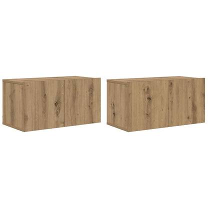 TV-bänkset 4 pcs Artisan Ek 60 x 30 x 30 cm Konstruerat trä