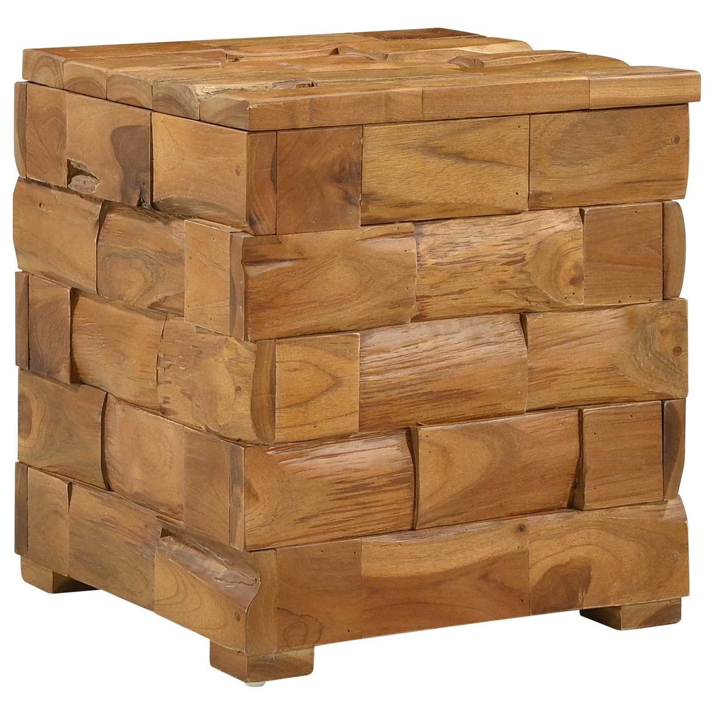 Förvaringskista Brun 40,5 x 39,5 x 45 cm Massivt teakträ