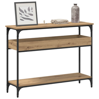 Konsolbord artisan ek 100 x 29 x 75 cm Konstruerat trä